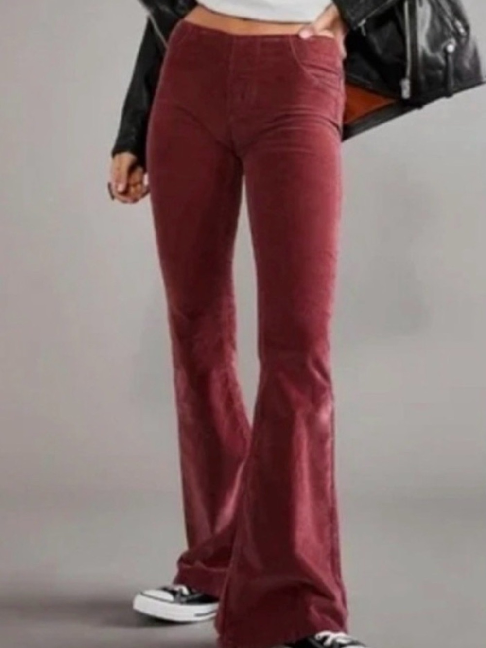 Free People We The Free Penny Pull-On Rust Corduroy Flare Pants 28